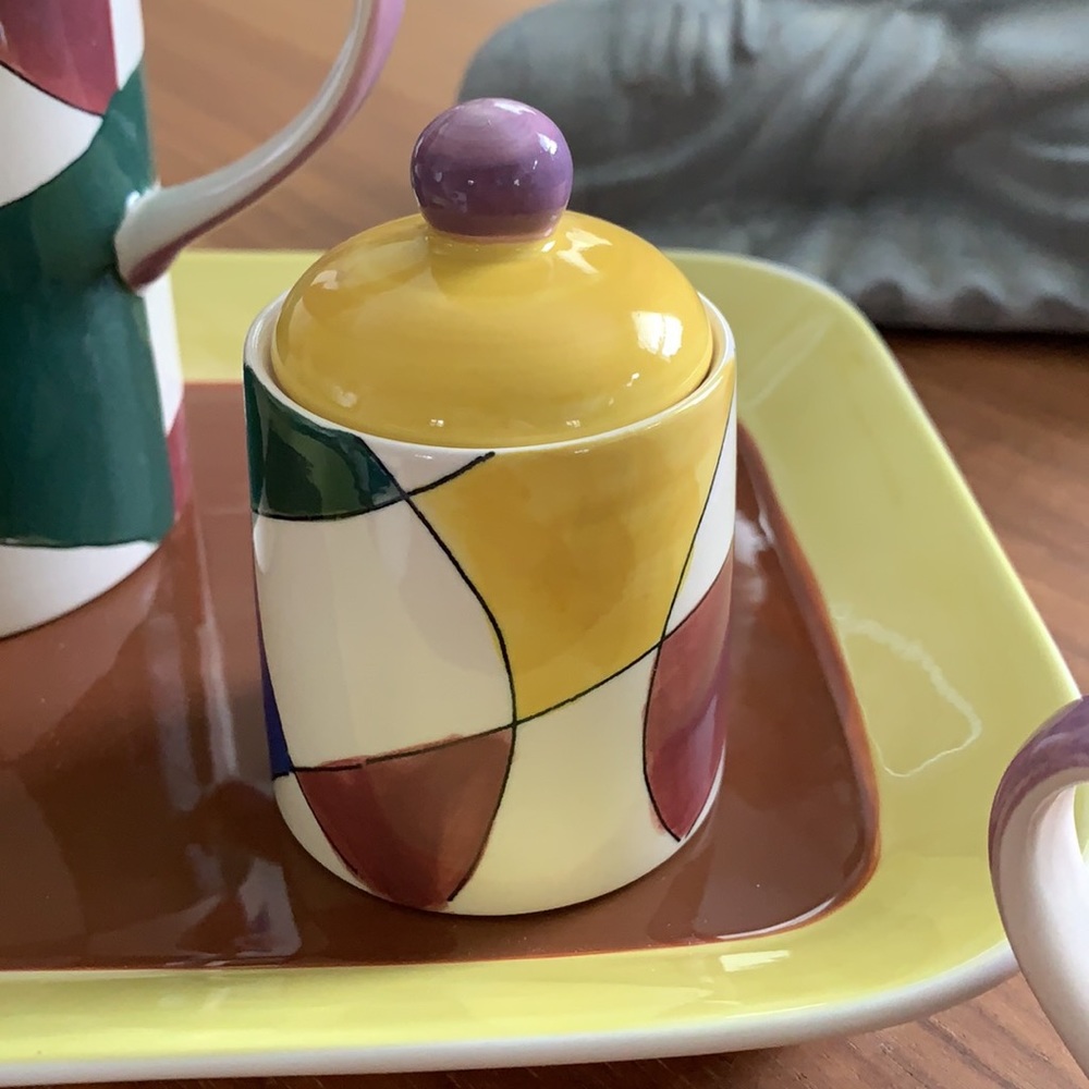 Hues N Brew Tea Set with Serving Tray - Picture 10 of 16
